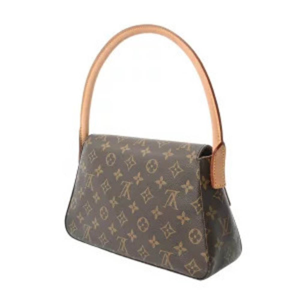Louis Vuitton Looping Handbag Canvas Brown Monogram